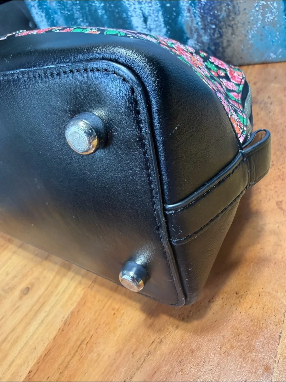 Coach Whimsigoth 2016 Sierra Satchel Posey Cluster Floral Black GUC